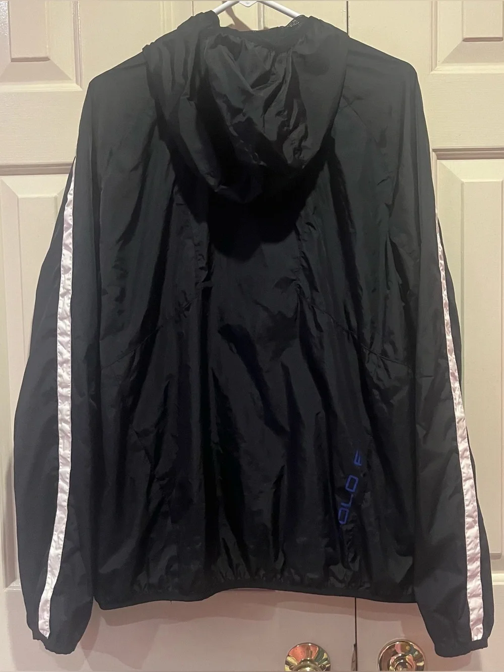 Polo Ralph Lauren 67 Performance Big Pony Black Windbreaker Jacket Hood  size L